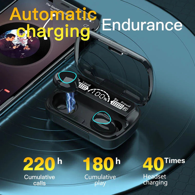 M10 TWS Bluetooth 5.1 Earphones 3500mAh Charging Box Wireless