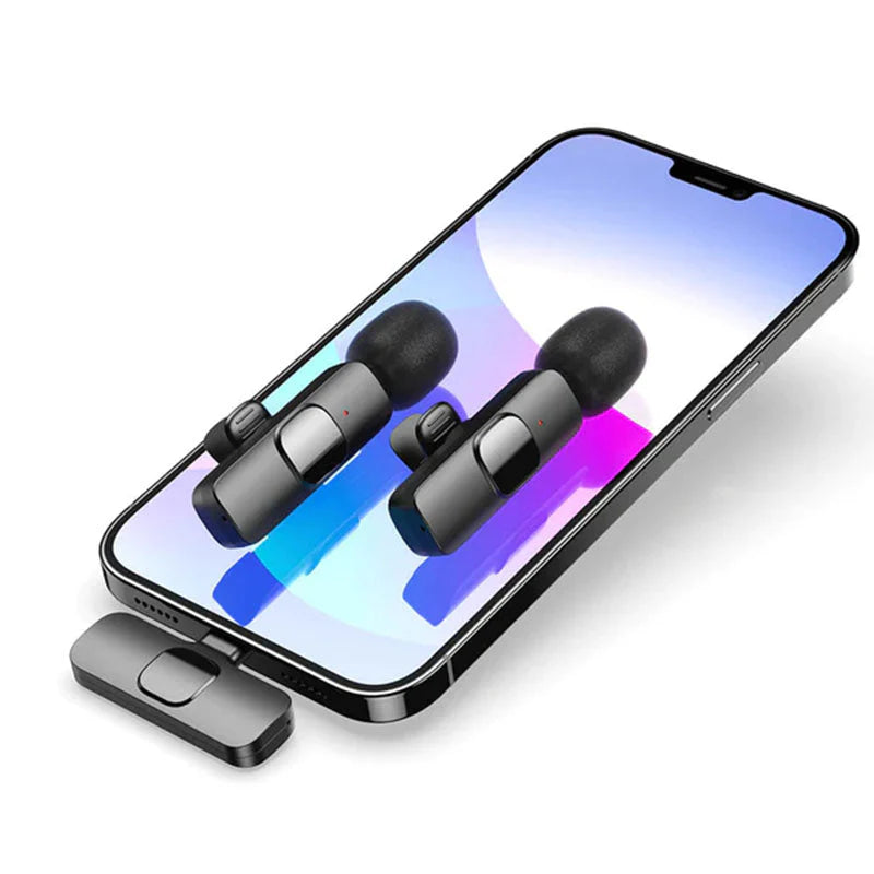 K9 Wireless Microphone dual Lavalier with USB Type C Cable