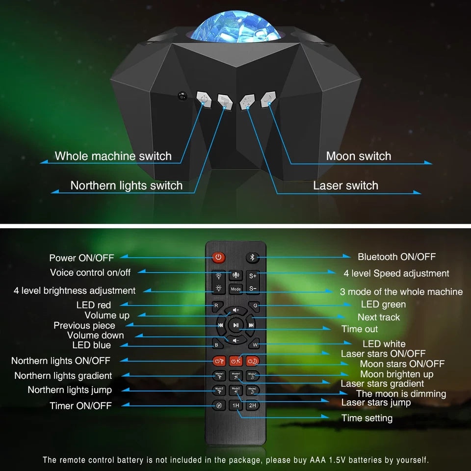 Galaxy Light Projector with Bluetooth Music Speaker Premium Quality